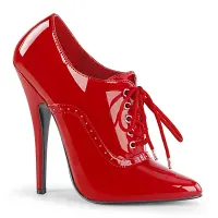 Domina 6 Inch High Heel Red Patent Governess Shoes