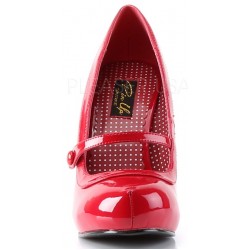 Cutie Pie Red Mary Jane Pin Up Pumps