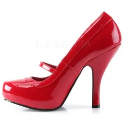 Cutie Pie Red Mary Jane Pin Up Pumps