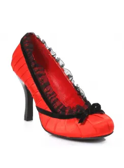 Satin Doll Red High Heel Pump