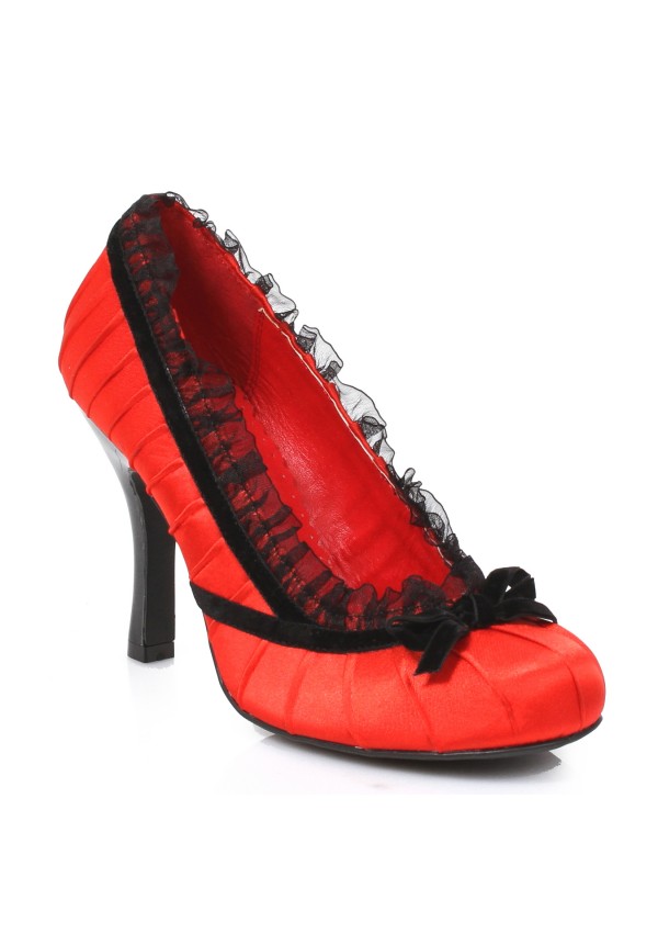 Satin Doll Red High Heel Pump