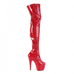 Adore Red Thigh High Platform Boots