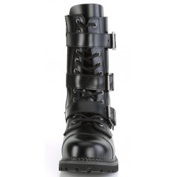 Riot 12 Mens Steel Toe Leather Black Combat Boots