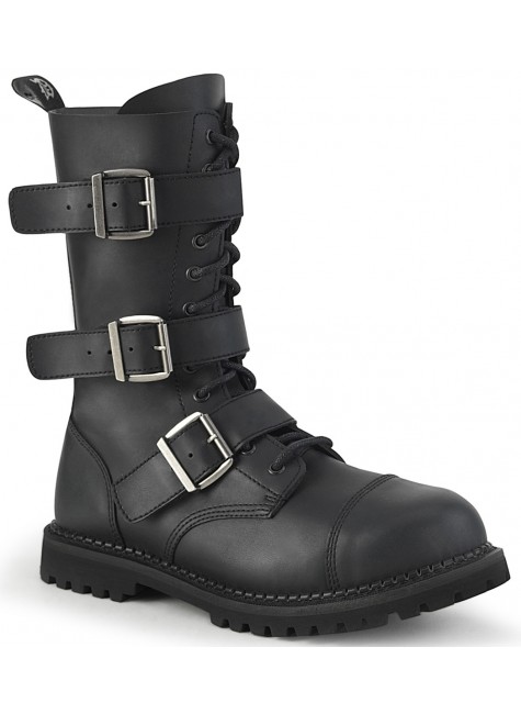 synthetic leather combat boots