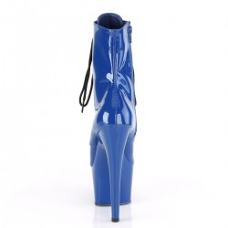 Adore Royal Blue Patent Platform Granny Ankle Boots