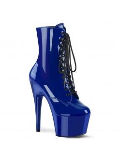 Adore Royal Blue Patent Platform Granny Ankle Boots