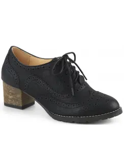 Russell Womens Wingtip Oxford in Black