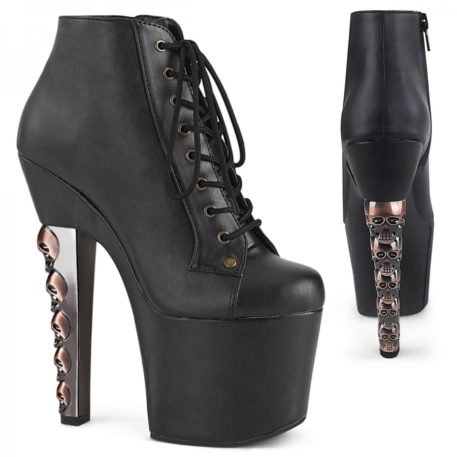 Skull heel deals boots