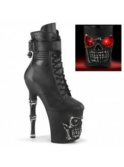 Rapture Light Up Skull Platform Ankle Boots for Women