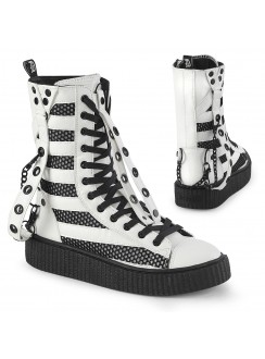 Black and white clearance striped boots