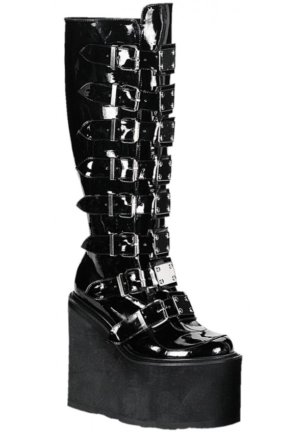 Swing Buckled Womens Platform Boots