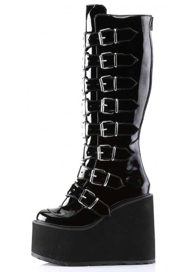 Swing Buckled Womens Platform Boots