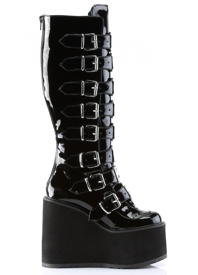 Swing Buckled Womens Platform Boots