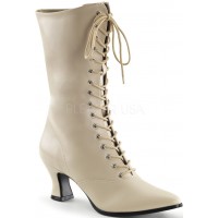 Cream Victorian Ankle Boots