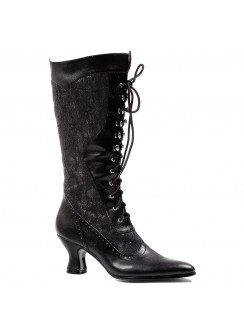 Rebecca Victorian Black Lace Boot