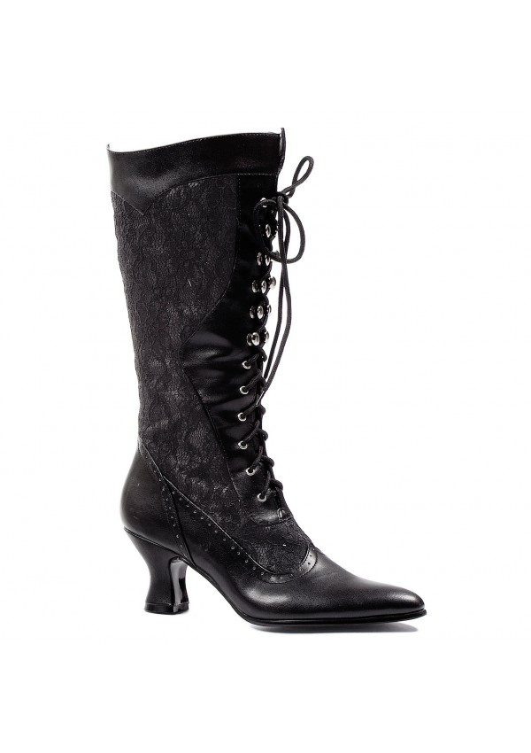 Rebecca Victorian Black Lace Boot