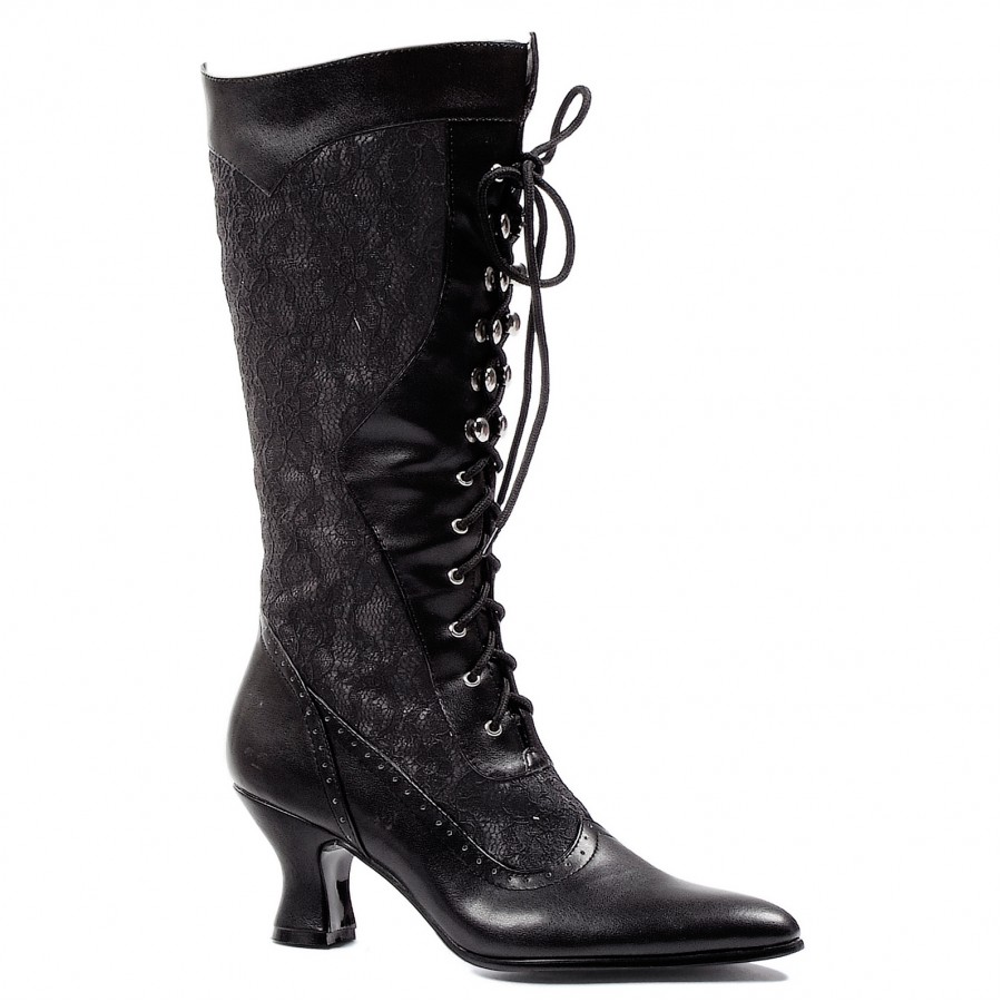 Rebecca Victorian Black Lace Boot Steampunk Boots