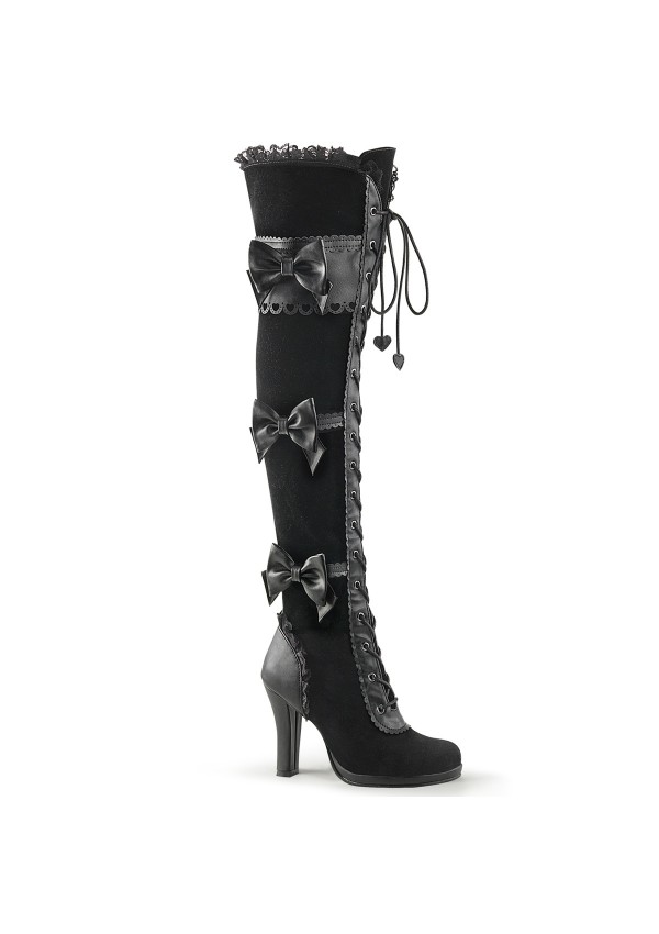 Glam Victorian Lace Gothic Over the Knee Boots