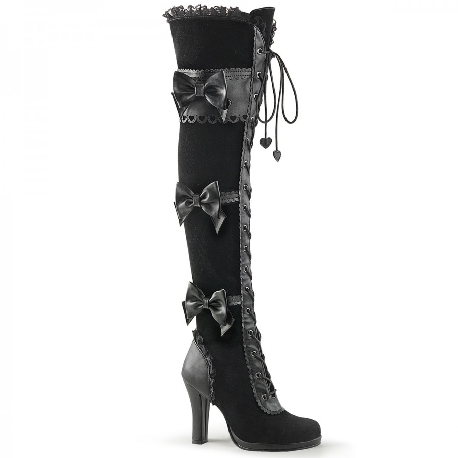 Verbetering Nadeel Prediken Glam Victorian Lace Gothic Over the Knee Boot | Lolita Thigh HIgh Boot