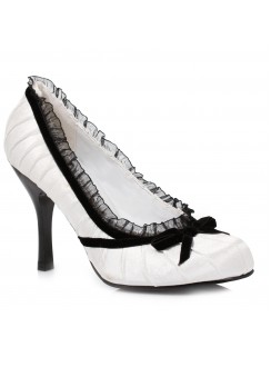 Satin Doll White High Heel Pump