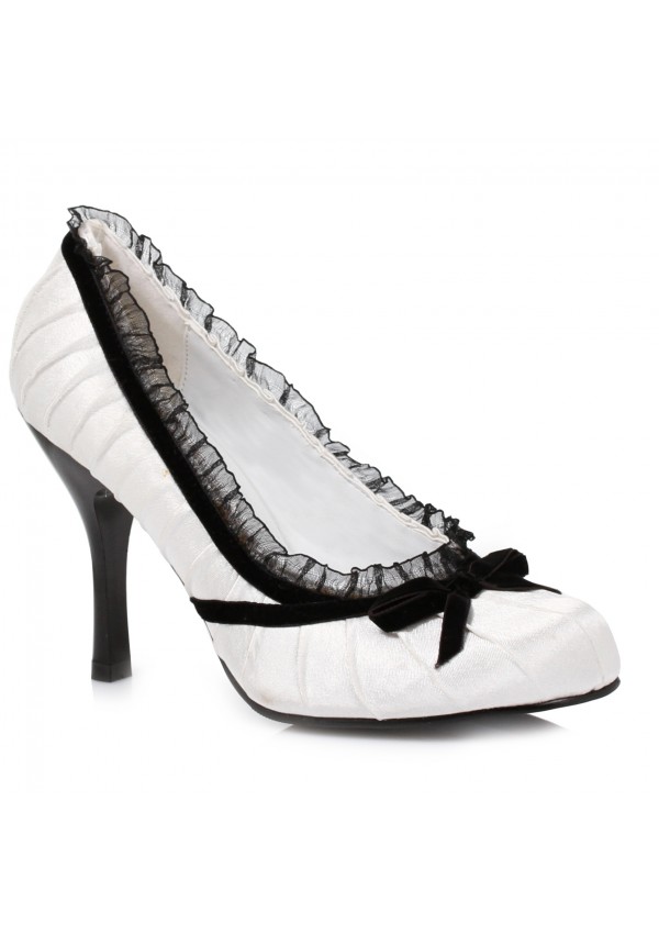 Satin Doll White High Heel Pump