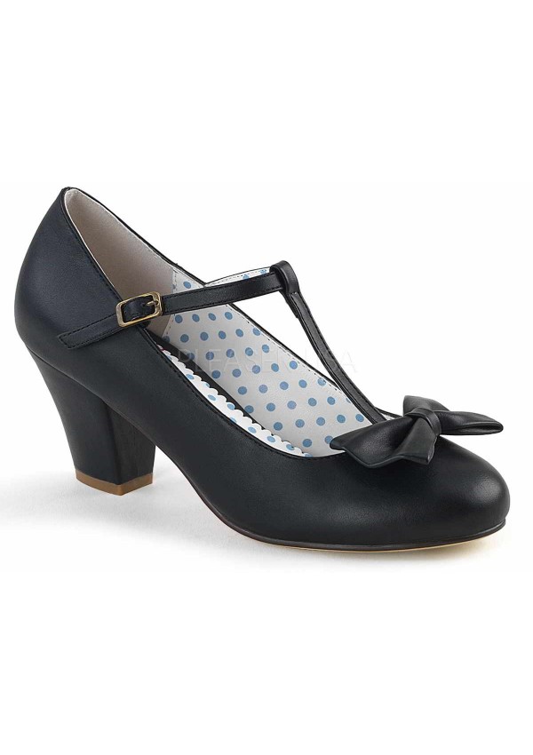 Wiggle Vintage Style T-Strap Shoes in Black