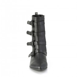 Men's Winklepicker Mid-Calf Boots with Bat Buckles