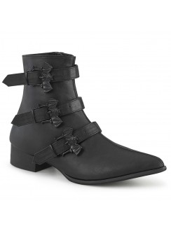 Men's Pike Buckle Boots Ankle Boots with Bat Buckles