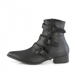 Men's Pike Buckle Boots Ankle Boots with Bat Buckles