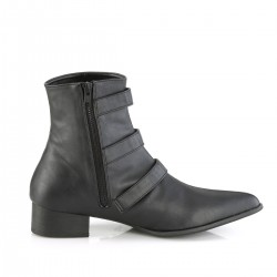 Men's Pike Buckle Boots Ankle Boots with Bat Buckles