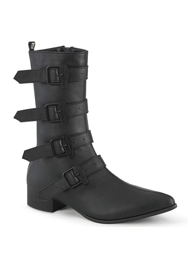 Men's Winklepicker Boot with Coffin Buckles