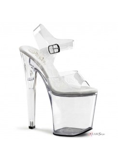 Clear Xtreme 8 Inch High Platform Sandal