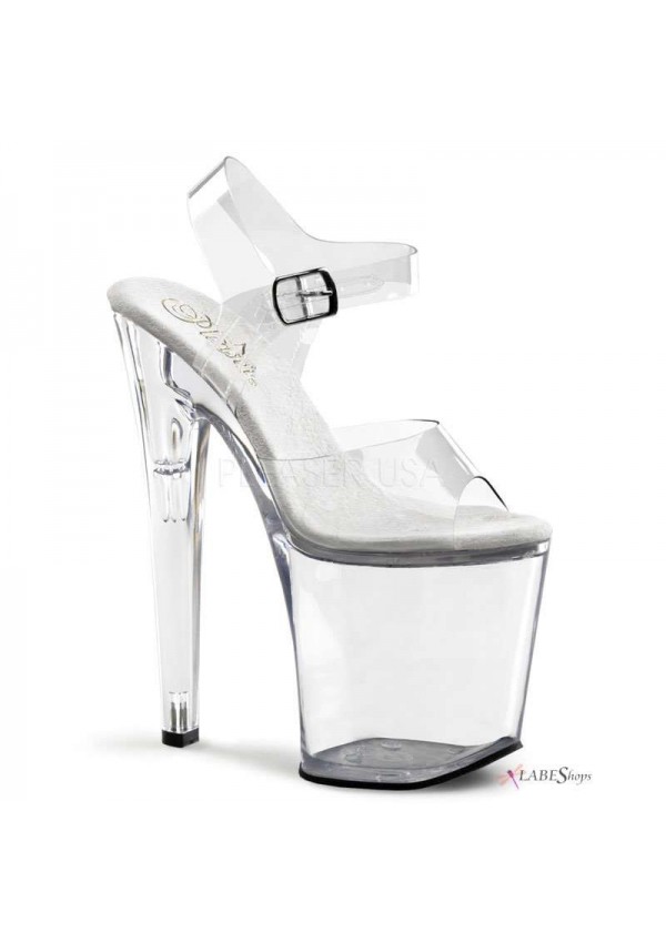 Clear Xtreme 8 Inch High Platform Sandal