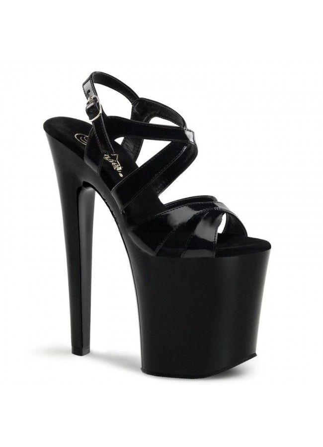 4 inch black platform heels