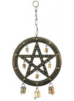 Pentacle Wind Chime with Bells