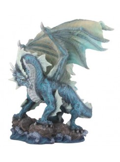 Water Dragon Blue Statue