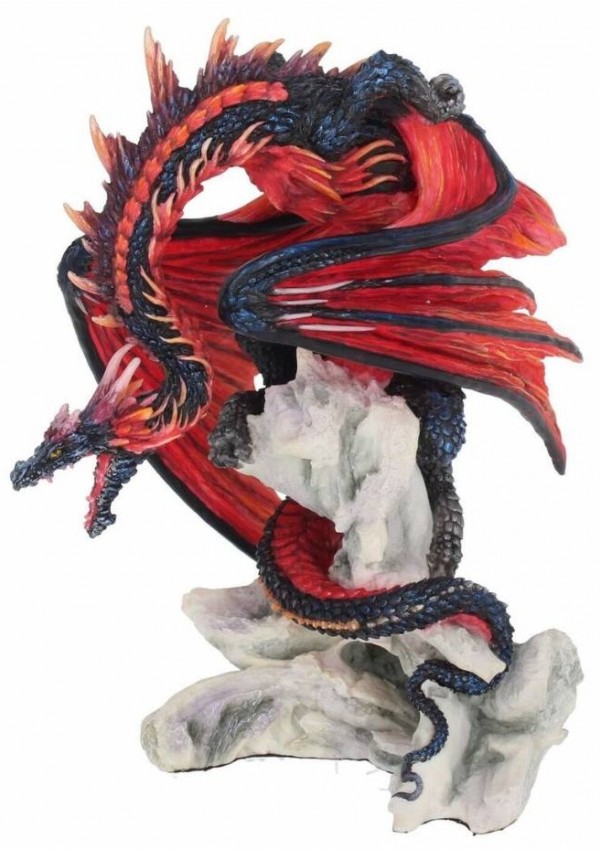 Bloodfire Red Dragon Statue