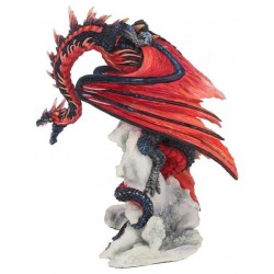 Bloodfire Red Dragon Statue