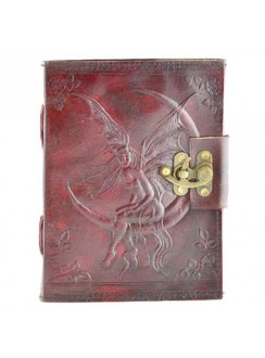 Fairy Moon 8 Inch Leather Journal with Latch