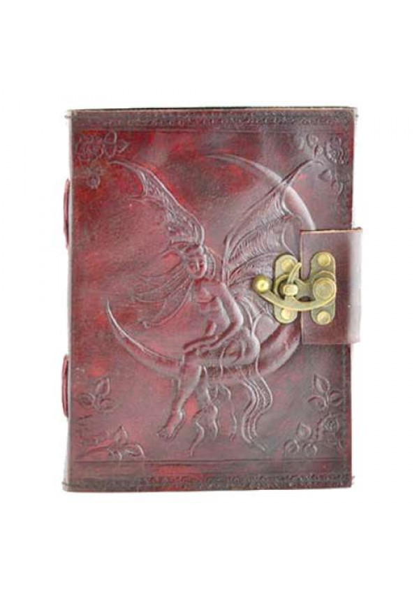 Fairy Moon 8 Inch Leather Journal with Latch