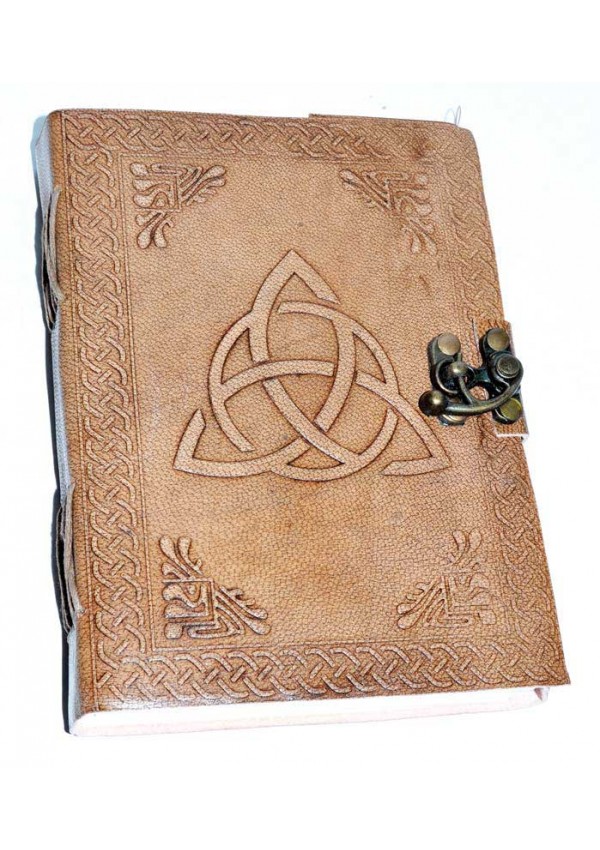 Triquetra Leather Blank 7 Inch Journal with Latch