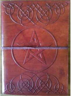 Celtic Heart Pentagram Leather 7 Inch Journal