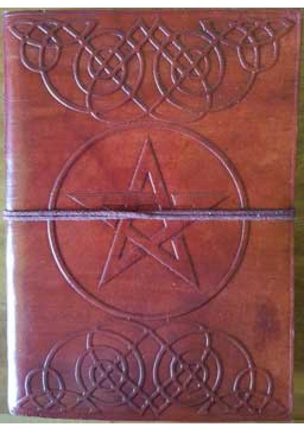 Celtic Heart Pentagram Leather 7 Inch Journal