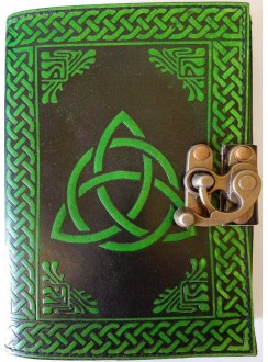 Triquetra Green Leather 7 Inch Journal with Latch