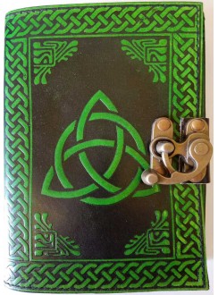 Triquetra Green Leather 7 Inch Journal with Latch