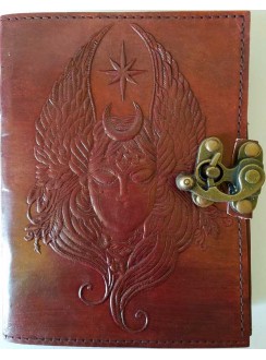 Moon Goddess 7 Inch Leather Journal with Latch