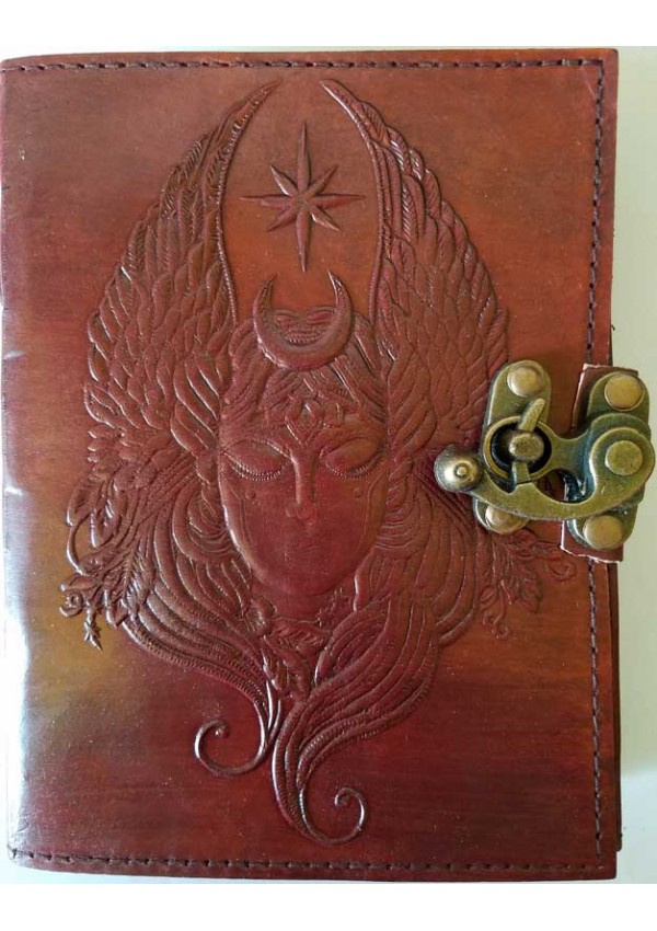 Moon Goddess 7 Inch Leather Journal with Latch