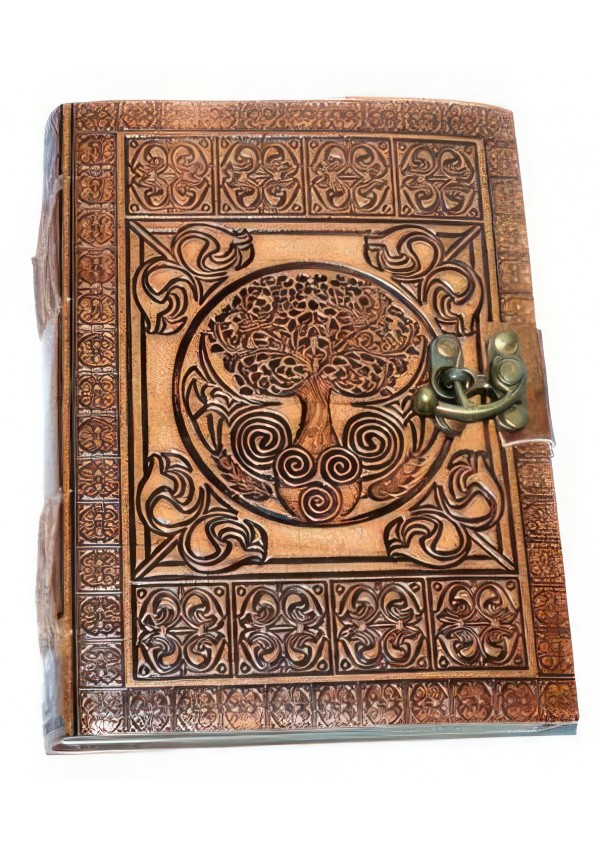 Mystic Tree Leather Blank 7 Inch Journal with Latch