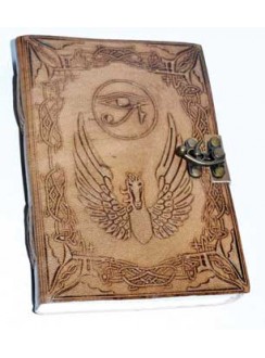 Eye of Horus Leather Blank 7 Inch Journal with Latch
