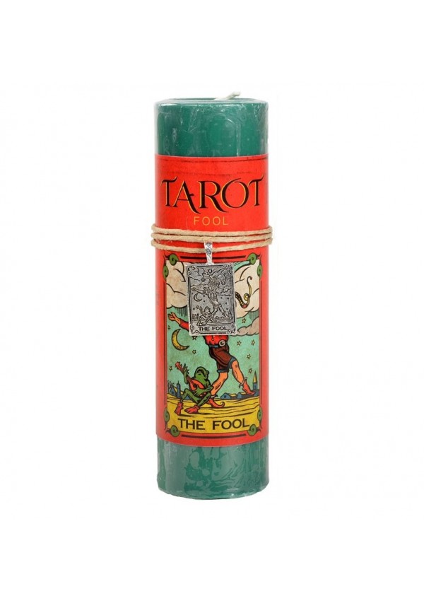 The Fool Tarot Card Candle with Pendant for New Beginnings